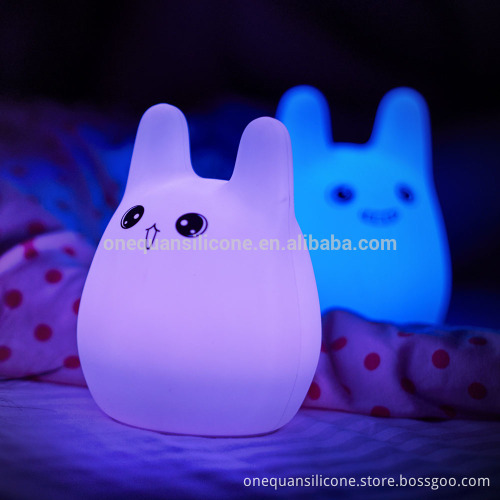 Children favor gift night light led rabbit shape animal toys led light sensor touch light up creative gift room decoration